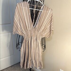 Forever 21 Beige and Cream Batwing Dress